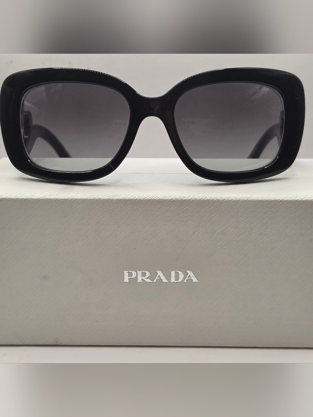 Prada Black Baroque SPR270 Oversized Gradient Sunglasses